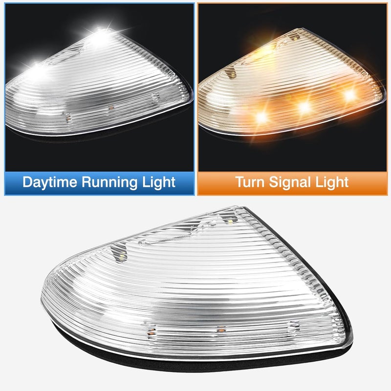 TOP-MAX Ram Puddle Light Front Mirror Turn Signal, Right Passenger + Left Driver LED Side Marker Mirror Lamp Compatible with Dodge Ram 1500 2500 2009-2018 68064949AA 68064948AA - Image 5